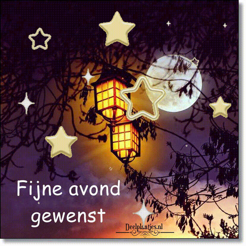 Fijne avond gewenst deel een warme groet met liefde