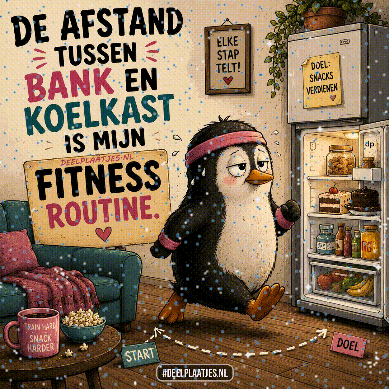 Humor Rutiner GIF image The distance between couch and fridge is my fitness routine ...