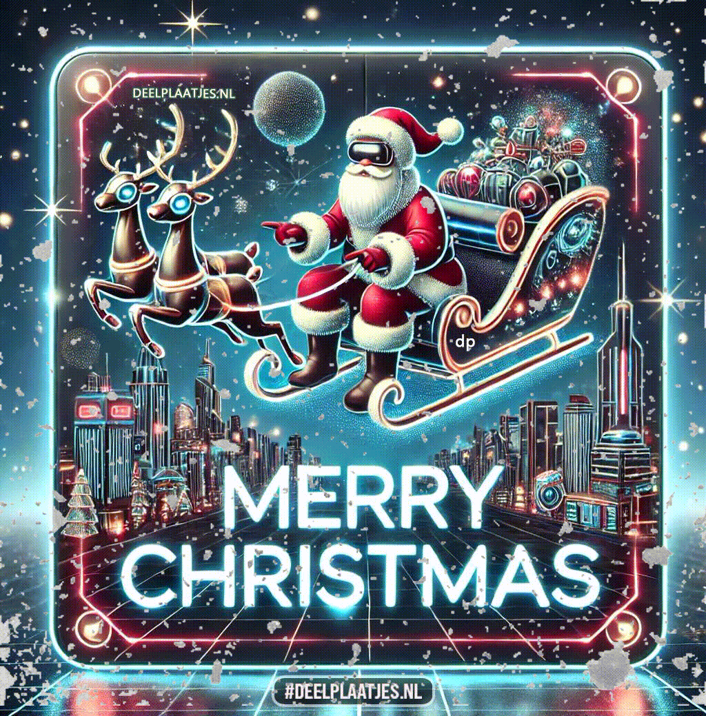 Futuristische kerstgroet vol stijl en plezier