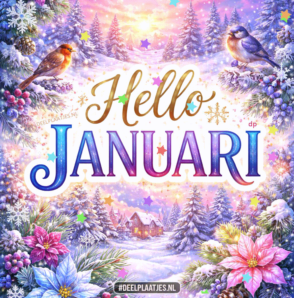 GIF image Hello january - share pictures via WhatsApp or social media