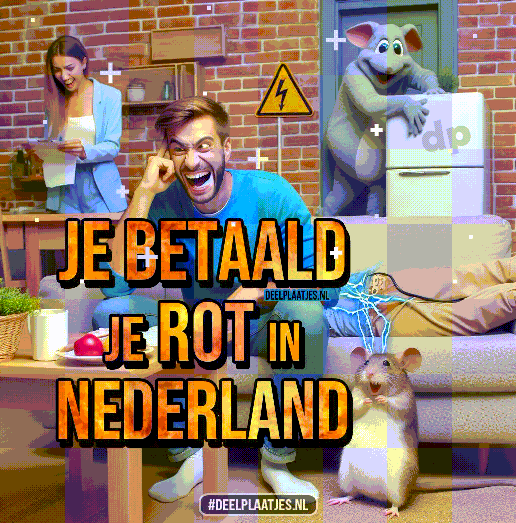 Gifplaatje Je betaald je rot - plaatjes delen met Whatsapp of social media
