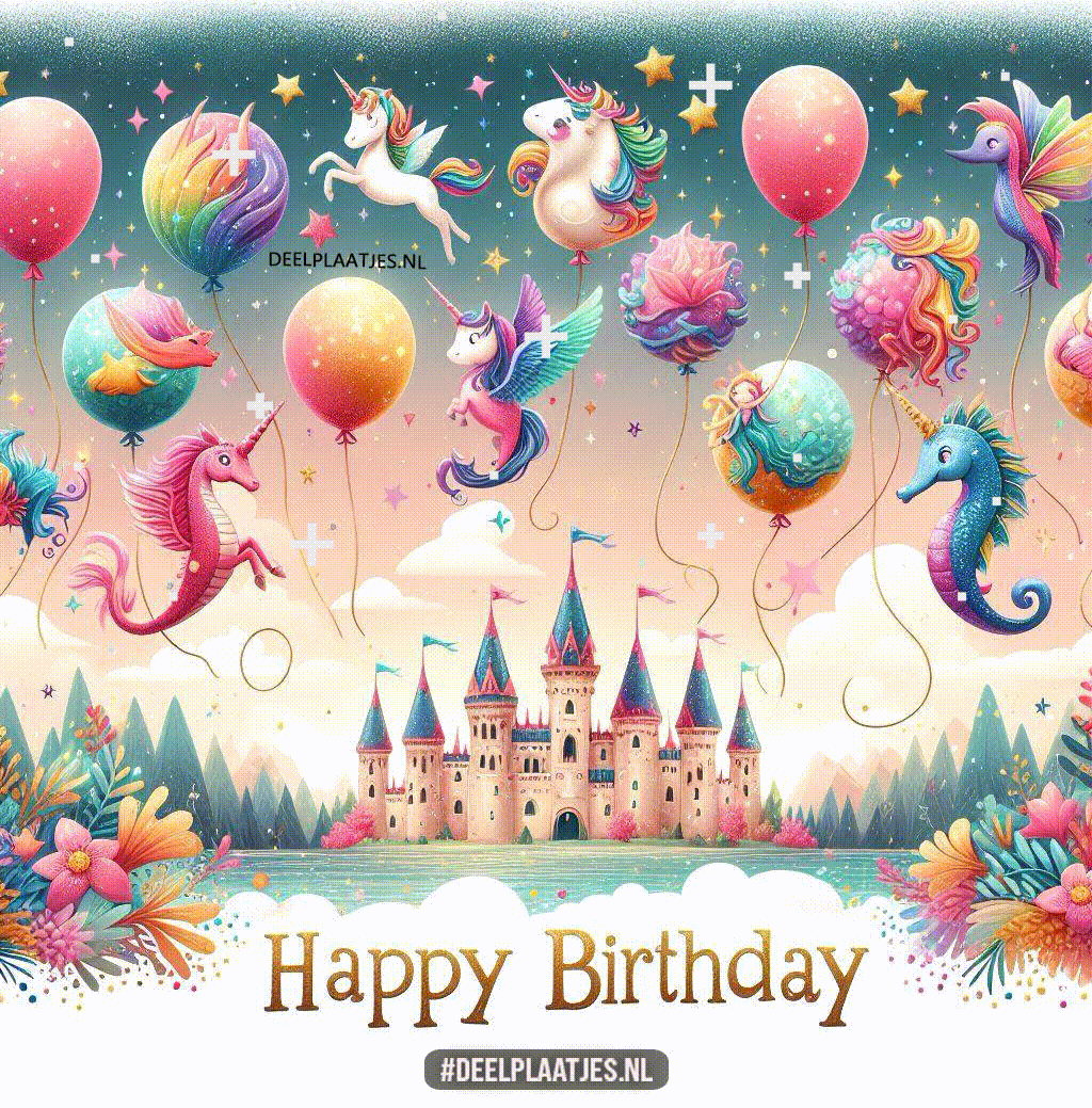 Kleurrijk verjaardag kaartje vol feestvreugde