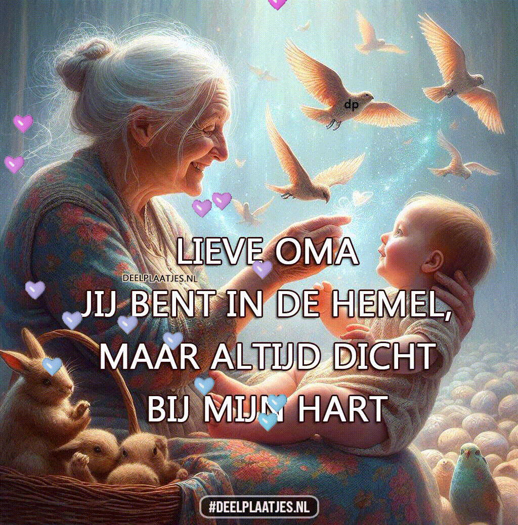 Lieve oma je bent er altijd bij in ons hart