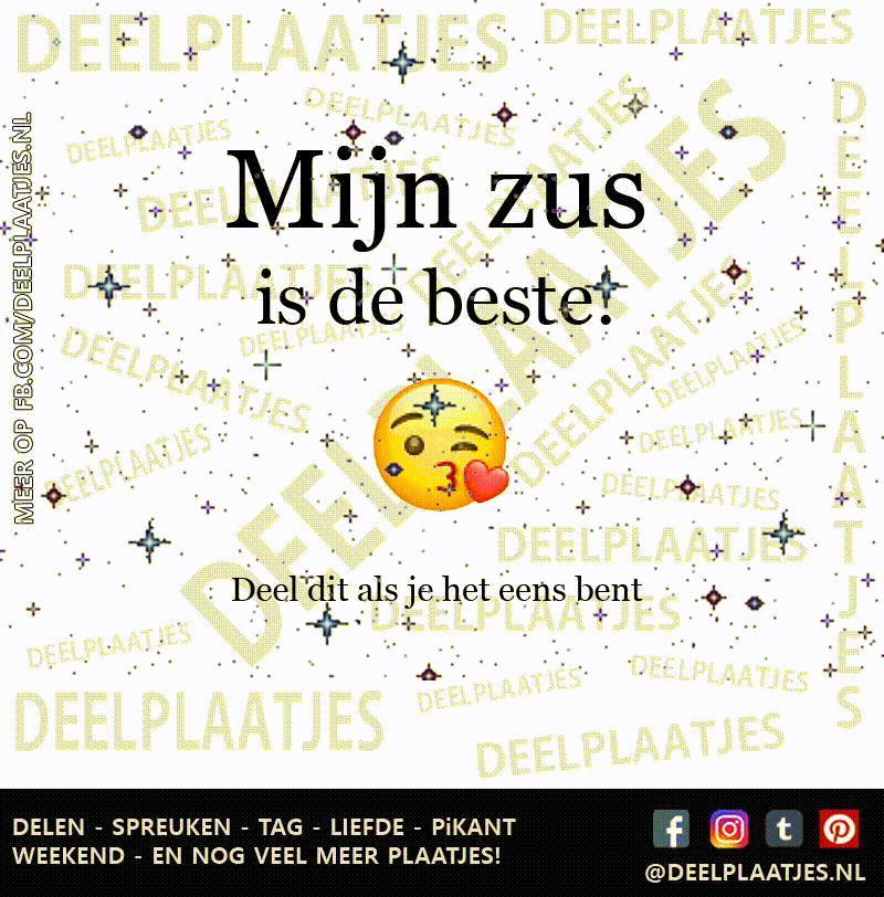 Mijn zus is de beste laat haar vandaag extra stralen