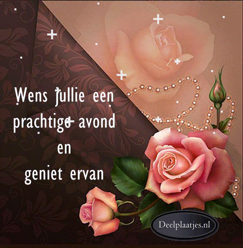 Prachtige avond wens ontspanning en rust