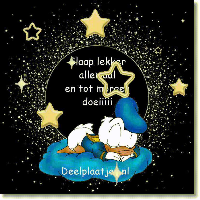 Slaap lekker allemaal en tot morgen voor een nieuwe dag