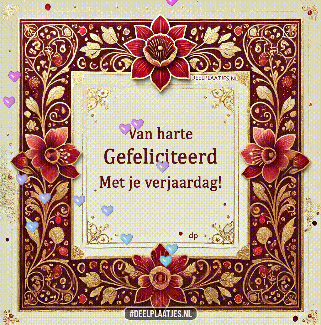 Van harte gefeliciteerd met je verjaardag een vrolijk plaatje