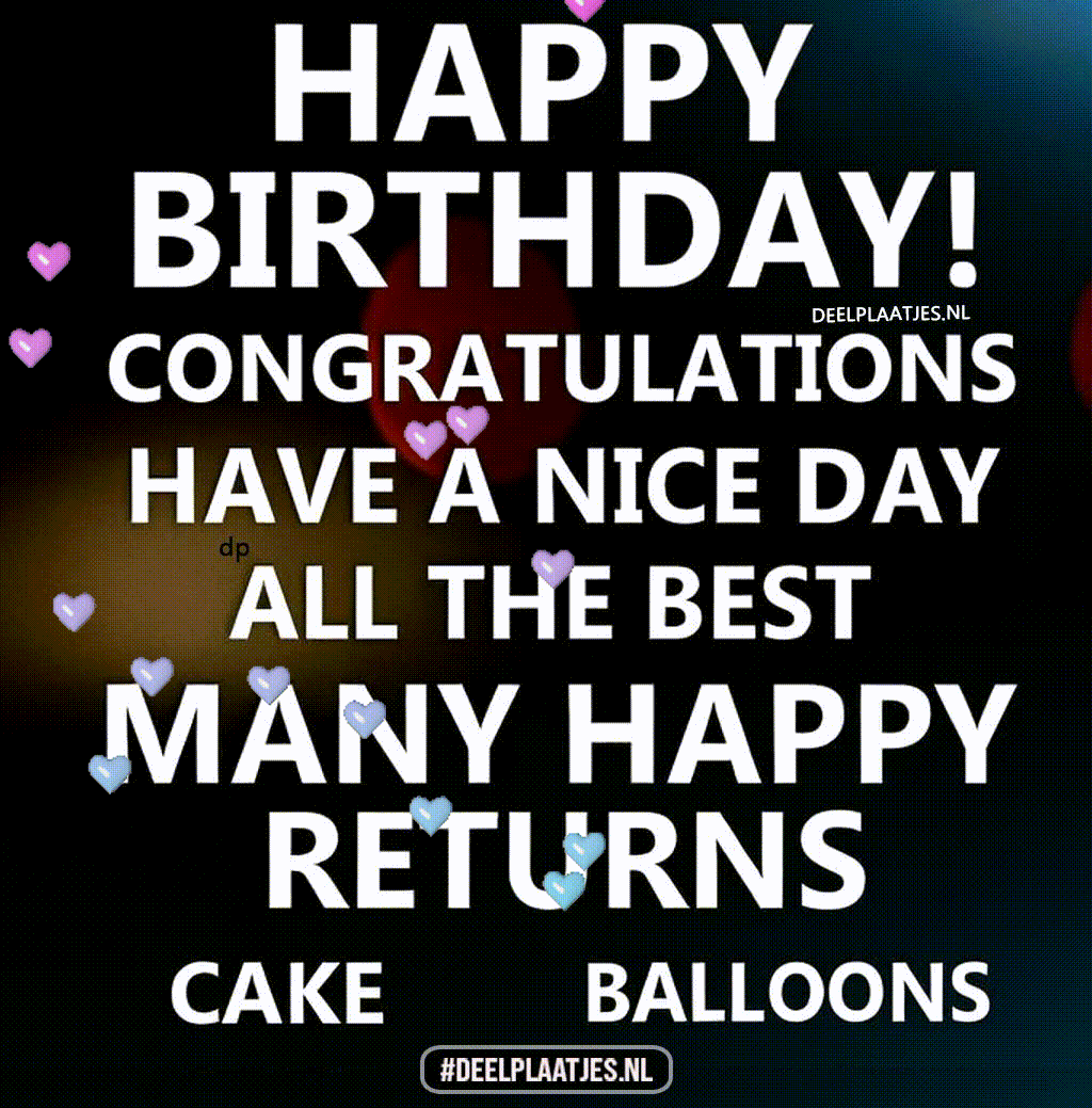 Happy birthday en veel geluk!