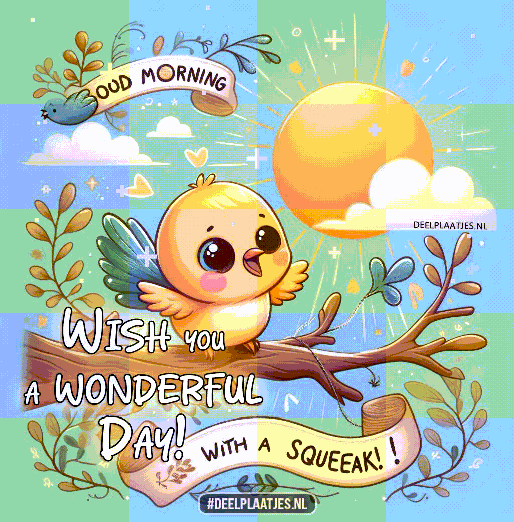 GIF image Wish you a wonderful day with a smile - Share via WhatsApp
