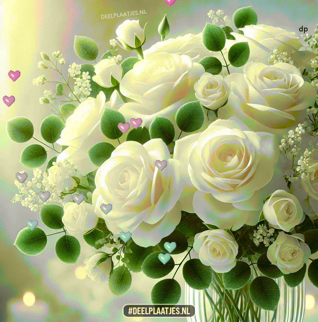 White Rose Animated Gif
